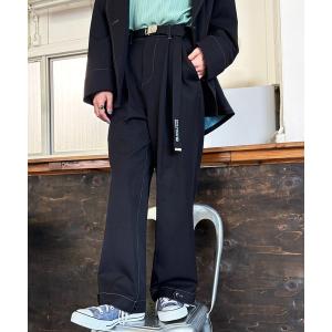 パンツ 裾ボタンゆるパンツ レディース