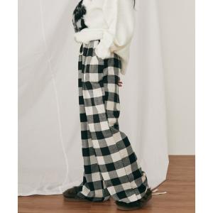 パンツ 「ウエストゴム」ビッグギンガムチェックイージーパンツ レディース メンズ