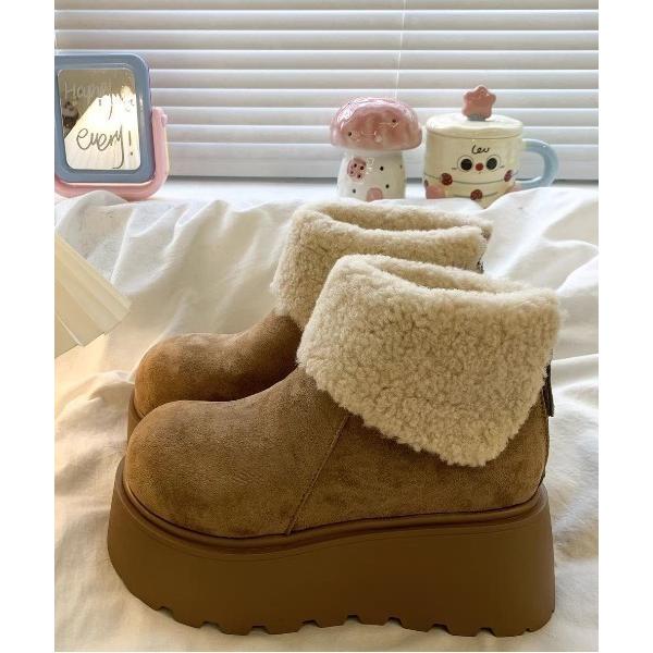 ブーツ 厚底ムートンブーツ レディース