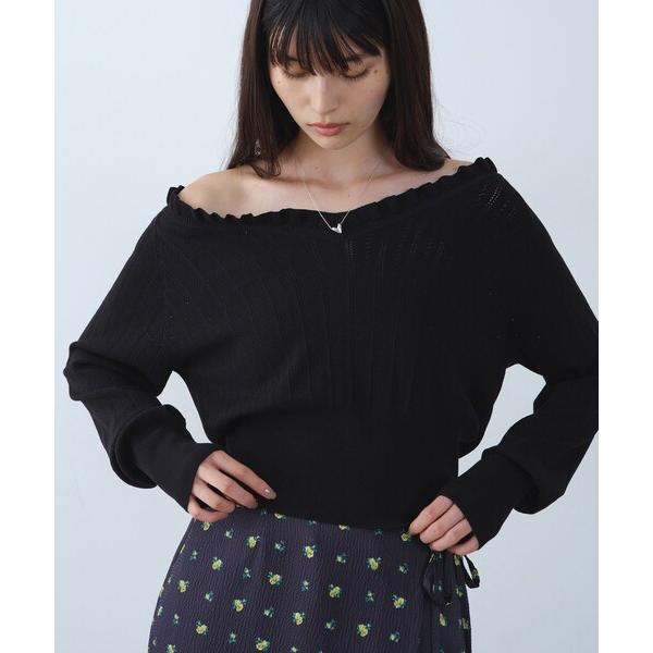 ニット セーター frill design knit レディース