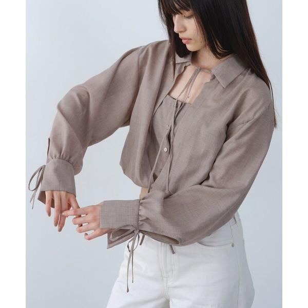 ブラウス シャツ air frame layered shirt レディース