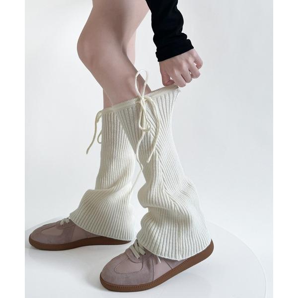 レッグウォーマー Ribbon Knit Leg Warmer レディース