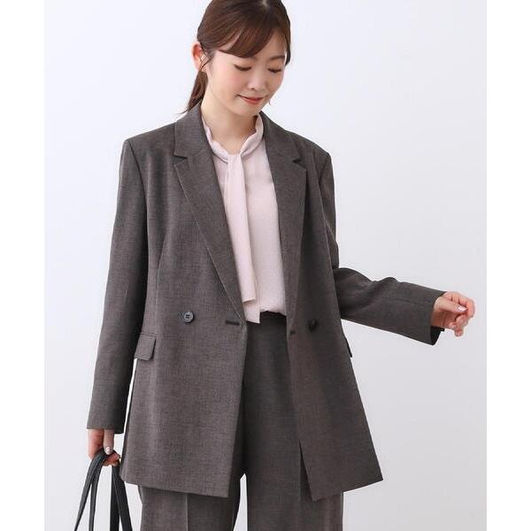 ジャケット テーラードジャケット 「単品使いOK／ライトアウター／セットアップ可」リラクシーメランジ...