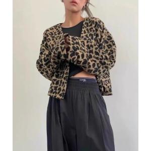 カーディガン 「LAMPOON」レオパードカーディガン レディース