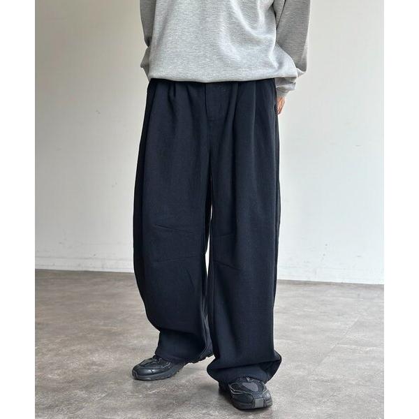 スラックス パンツ ヘリンボーンバレルスラックス レディース メンズ