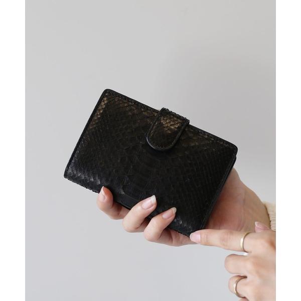 財布 ダイヤモンドパイソンレザー二つ折り財布 レディース メンズ