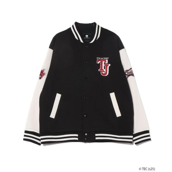 スタジャン 「公式」トムとジェリー　裏起毛サガラ刺繍スタジャン レディース