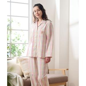 パジャマ ルームウェア クリザンテーム　ネルチェックパジャマ レディース