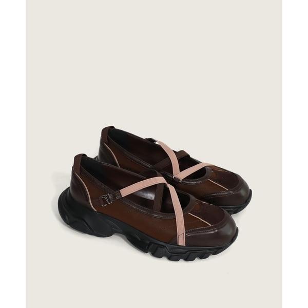 スニーカー 配色ポイントメリージェーンスニーカー/hiamu 1st collection レディー...