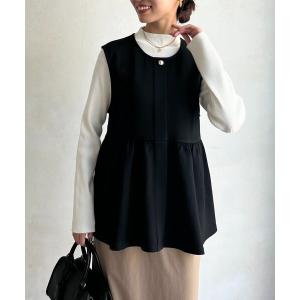 tシャツ ペプラムベスト×ニットプルオーバー レディース