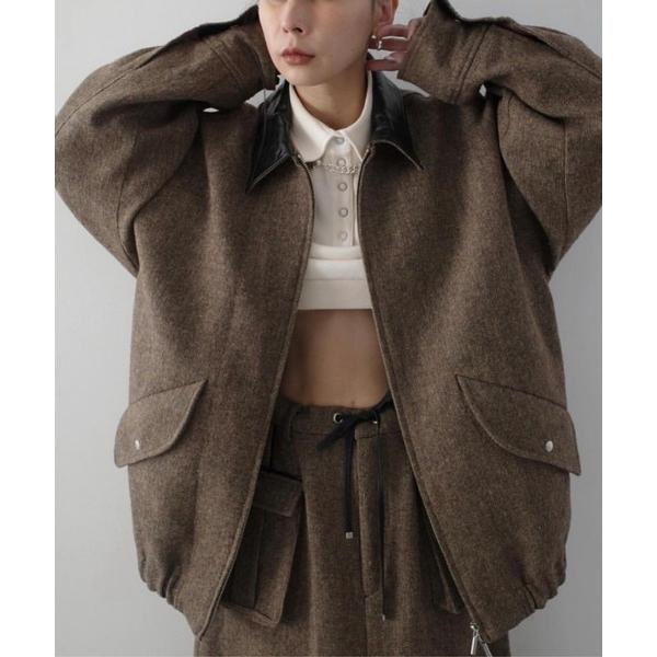 ブルゾン アウター UND TWEED WORK DETAIL BLOUSON レディース