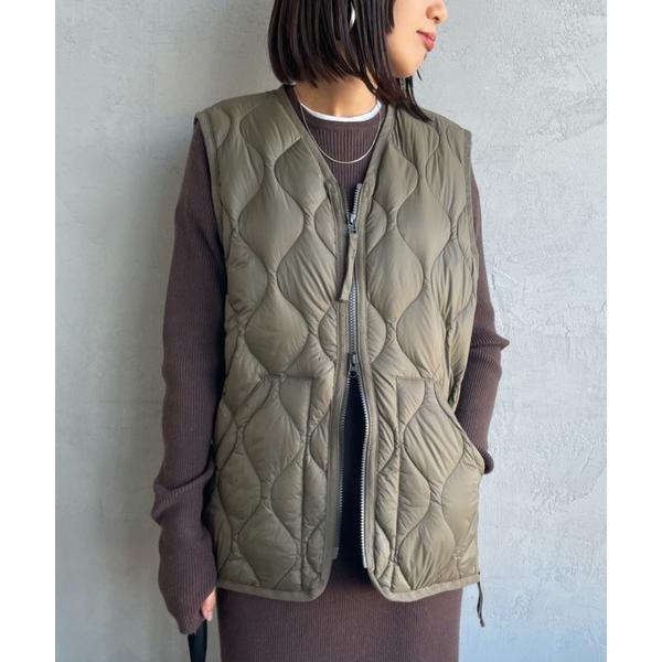 ダウンベスト ベスト 「WEB限定」「TAION/タイオン」 MILITARY VネックWジップ ダ...