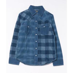 シャツ /AYUITE/インディゴチェックコール メンズ レディース