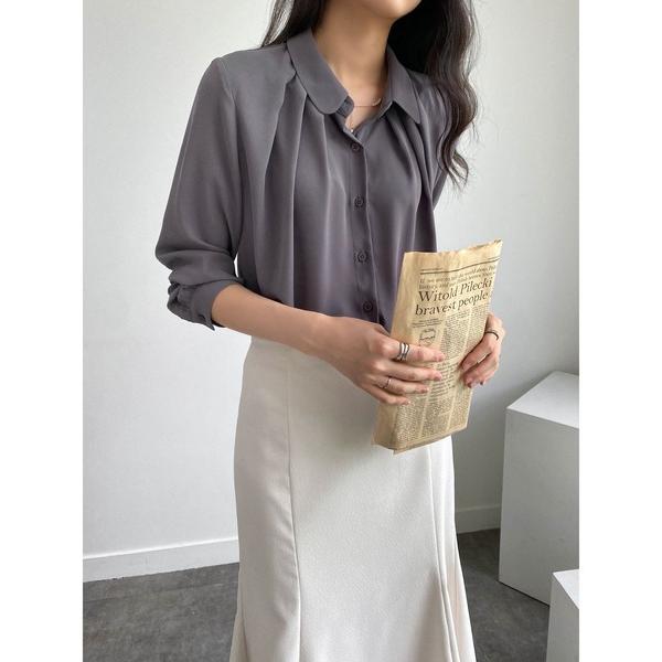 ブラウス シャツ ピンタクシャーリングカラーブラウス レディース