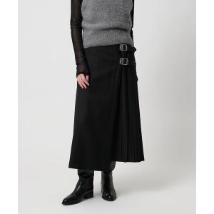 スカート 「別注」「O’NEIL of DUBLIN」プリーツ ロング スカート ブラック