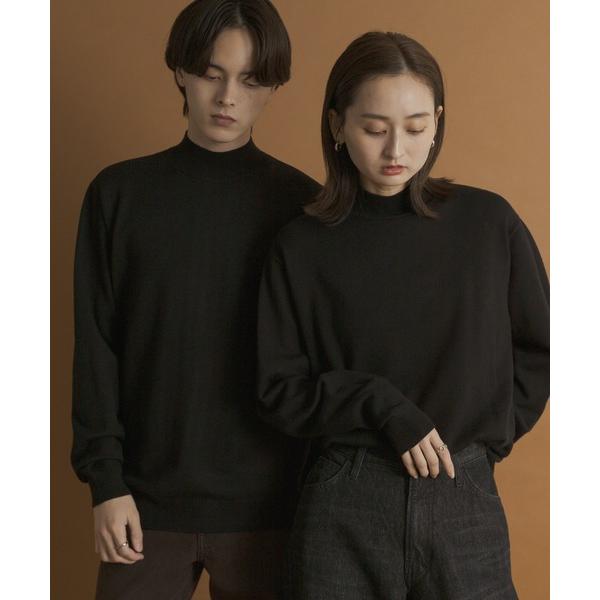 セーター ニット 「一部WEB限定カラー」「洗濯可/毛玉防止」ストレッチモックネックニット メンズ