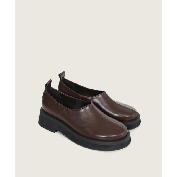 ローファー ラウンドトゥプラットフォームローファー/hiamu 1st collection レディ...