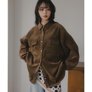 ブラウス シャツ コーデュロイ オーバーサイズ シャツ ジャケット レディース