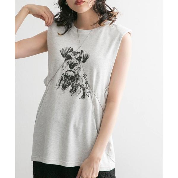 「KBF」 ノースリーブトップス ONE グレー レディース