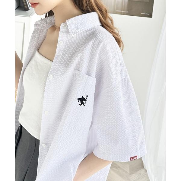 「Java」 半袖シャツ LARGE オフホワイト レディース