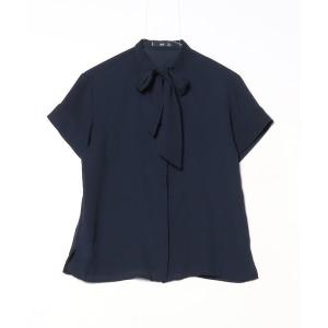 「MNG」 半袖ブラウス X-SMALL ネイビー レディース