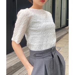 「LEANN MOMENT」 半袖ニット FREE ホワイト レディース