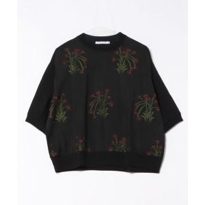 tシャツ チョコレートコスモスカットジャカード＋ハイゲージミニ裏毛プルオーバー レディース