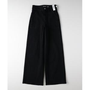 ワイドパンツ ジーンズ デニム デニムパンツ SOMETHING(サムシング)「レディース」「LISA」レースアップワイドパンツ レディース
