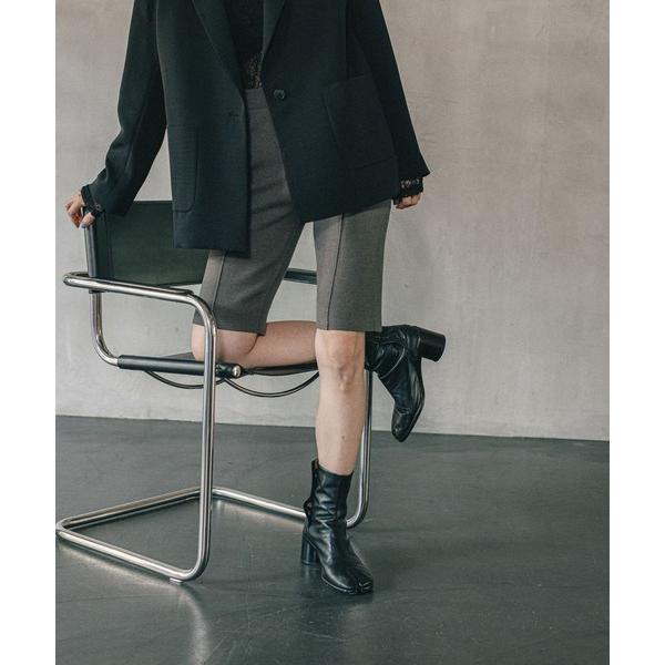 パンツ 「オフィスライン」12ゲージピンタックバイカーパンツ　587919 レディース