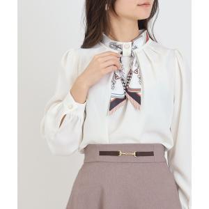 ブラウス シャツ ２wayスカーフリボンブラウス レディース