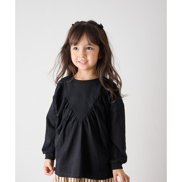 tシャツ 「リンクコーデ」V切り替えギャザープルオーバー キッズ 子供服 女の子
