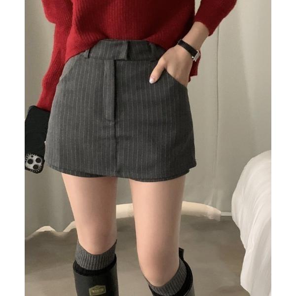 パンツ stripe short culotte レディース