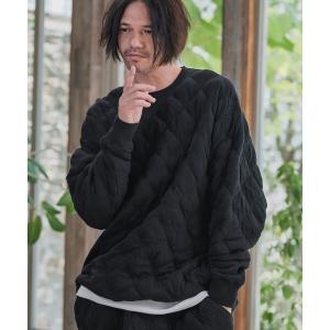 tシャツ mlt5430-Wave Quilting Bonding Crew Neck Pullover キルティングプルオーバー(A56425cm