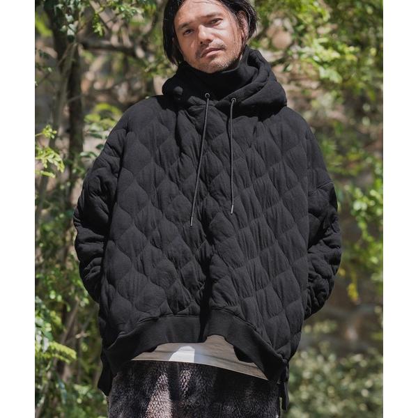 パーカー mpa3956-Wave Quilting High Neck Parka キルティングパ...