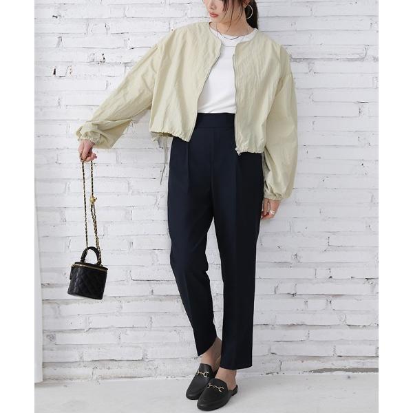 スラックス パンツ センタータックスラックス レディース