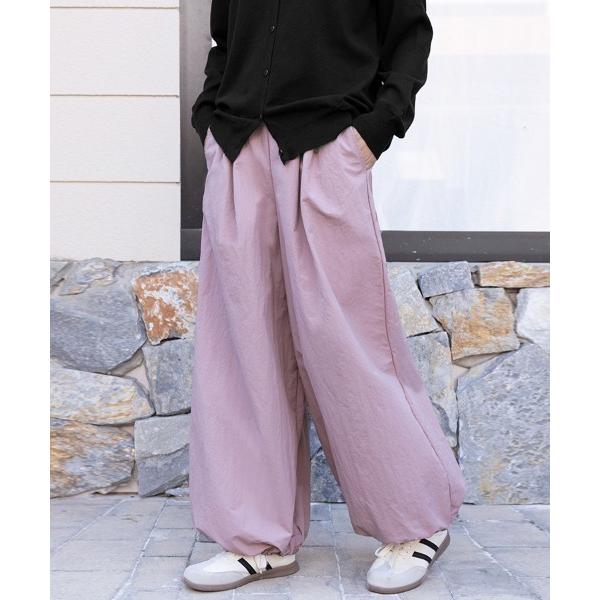 カーゴパンツ パラシュートロングワイドパンツ レディース