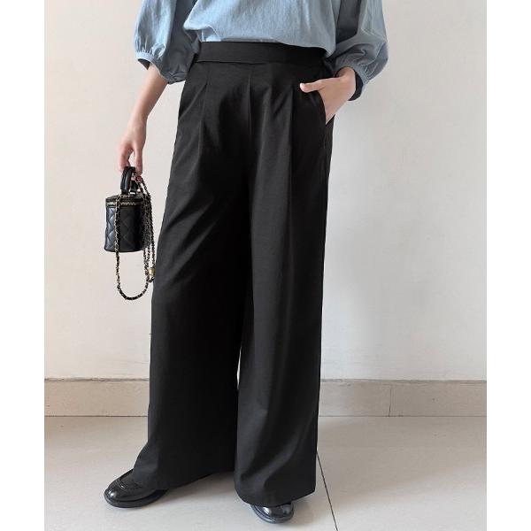 スラックス パンツ ハイウエストフレアパンツ レディース