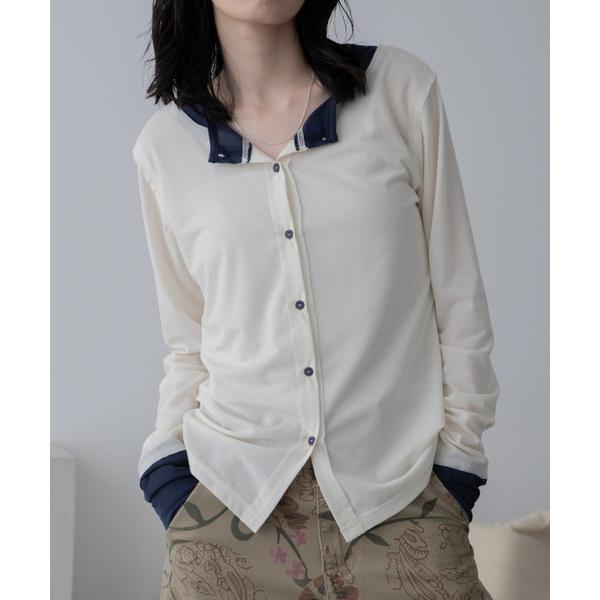 カーディガン ダブルシアーカーディンガン/2way レディース