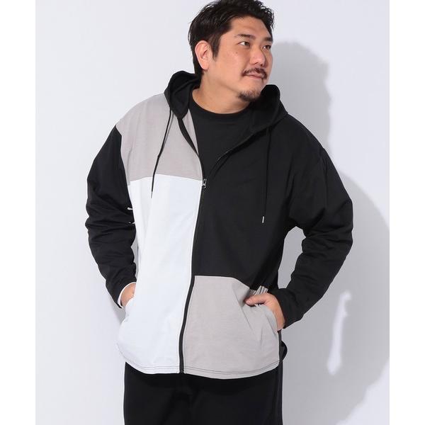 パーカー B＆T CLUB (ビーアンドティークラブ) SOLOTEX＆カルキュロ クレイジー切替 ...