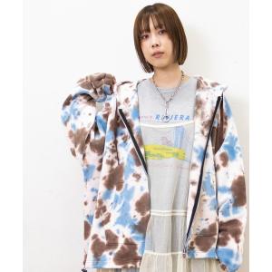 パーカー M2338 エフェクトダイZip UPパーカー レディース