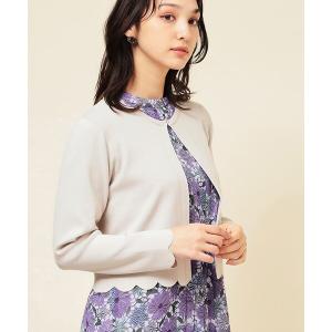 カーディガン 「4色展開／定番」スカラップボレロ レディース