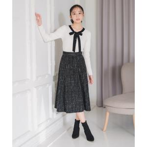 スカート 2025秋冬新作 ツイードAラインスカート