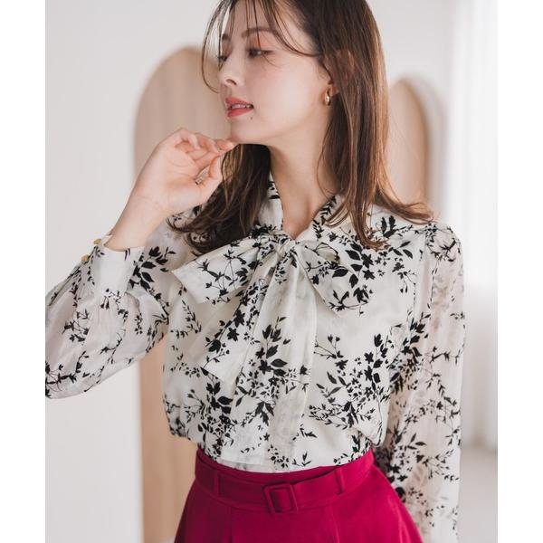 ブラウス シャツ 2025秋冬新作 フロッキーボウタイブラウス レディース