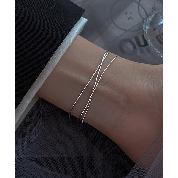 ブレスレット 三連シルバーブレスレット(T3) メンズ レディース