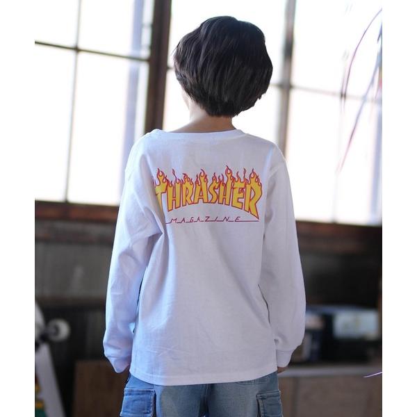 tシャツ THRASHER/スラッシャー Frame Logo L/S T キッズ ロンT 25A4...