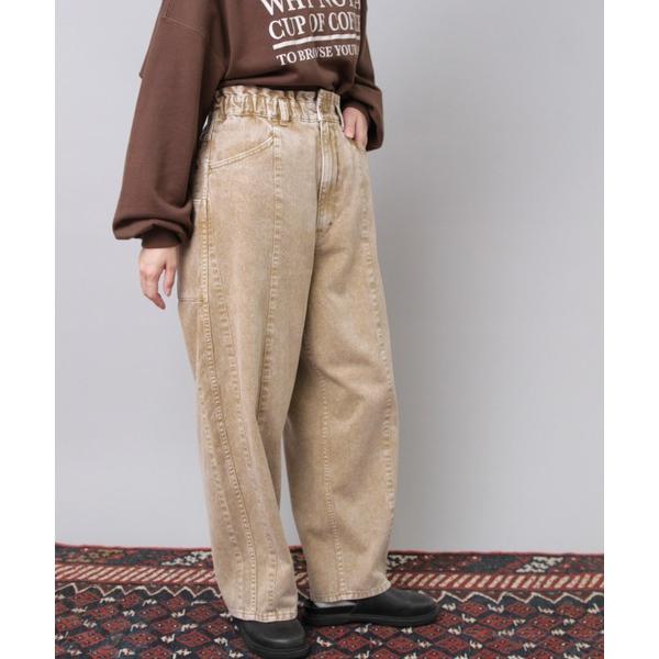 ジーンズ デニム デニムパンツ R4391 ケミカル加工のワークパンツ レディース