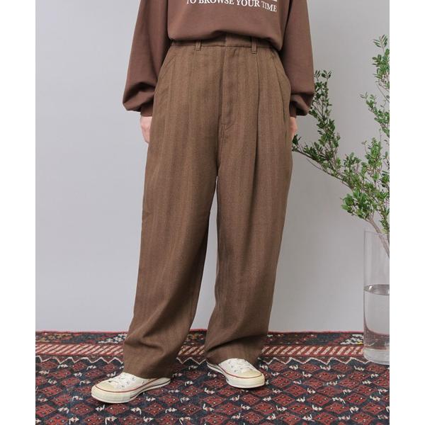 パンツ R4398 コックさんのヘリンボーンツイードパンツ レディース