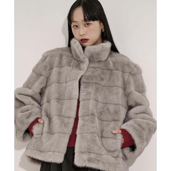 ブルゾン アウター mink feel fur coat ミンクタッチファーコート レディース