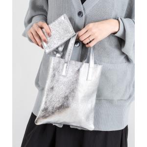 ショルダーバッグ バッグ 「andrea cardone/アンドレアカルドネ」2WAY レザー メタリック ミニトートバッグ ミニポーチ付き イタリア