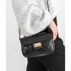 ショルダーバッグ バッグ 「andrea cardone/アンドレアカルドネ」キルティング レザー チェーン ショルダーバッグ イタリア製 レディース